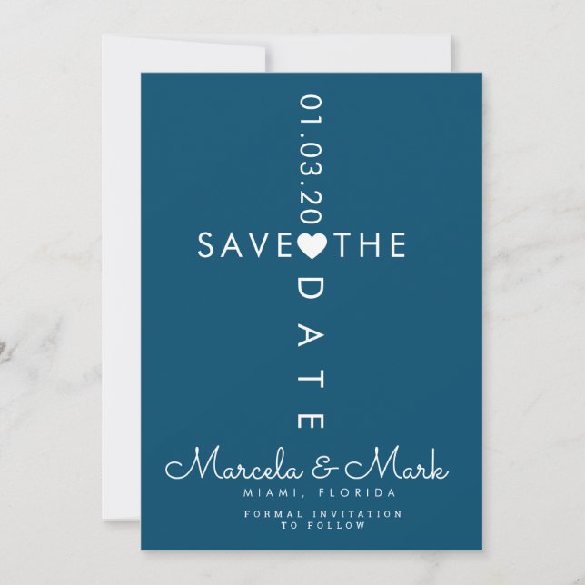 Typografi Cross Save The Dates-kort Kort (Framsida)