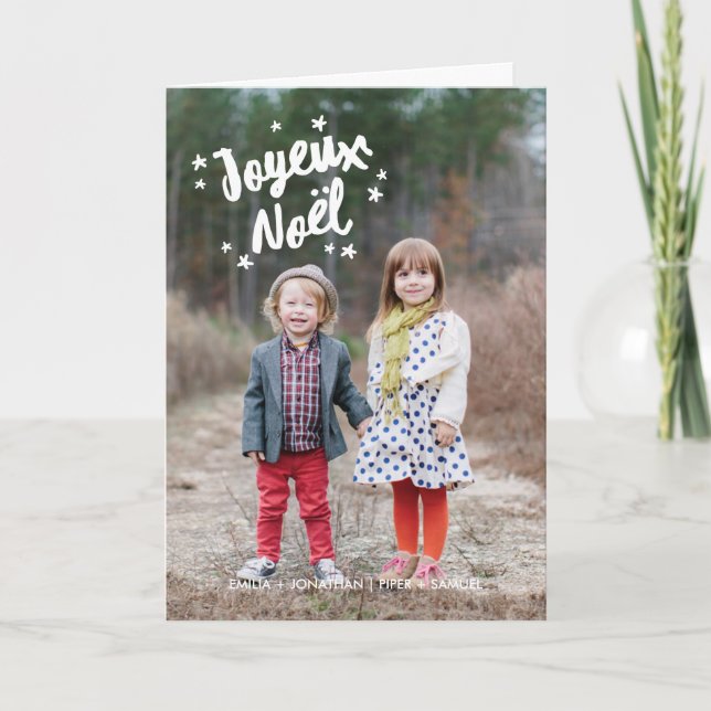 Typografi de voeux de Noël Helgkort (Framsida)