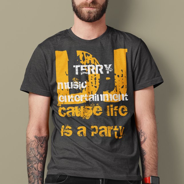Typografi DJ:s personlig namn T Shirt (music entertainment)