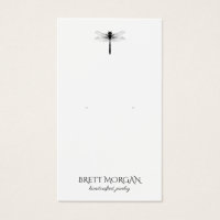Typografi Dragonfly Earring Jewelry Visning Card