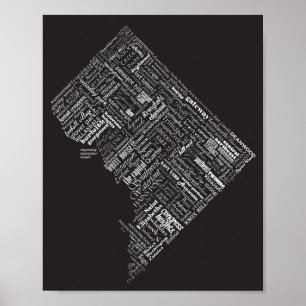 Typografi dramatisk B&W för Washington Poster