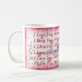 Typografi Elegant Cute Heart Valentines day Kaffemugg