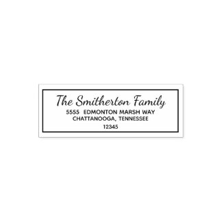 Typografi Familj Efternamn Returadress Självfärgande Stämpel