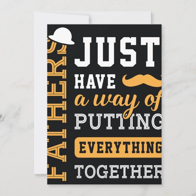 Typografi Fars dag Inbjudningar (Framsida)