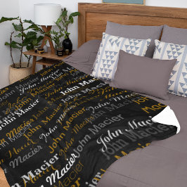 Typografi Fleecefilt