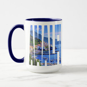 Typografi för Amalfi italienEuropa färgrik foto Mugg