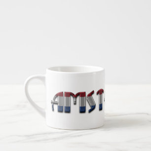 Typografi för Amsterdam nederländsk holländsk Espressomugg