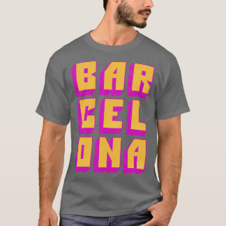 Typografi för Barcelona Retro Stil T Shirt