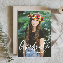 Typografi för borstkalligrafi Foto Examen Inbjudningar