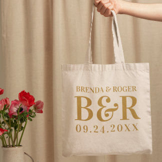 Typografi för bröllop tygkasse