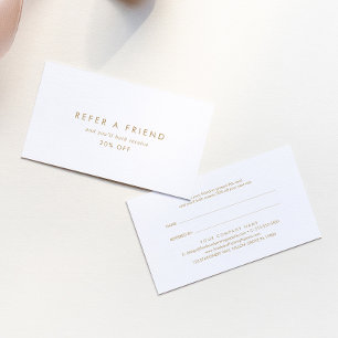 Typografi för chic Guld hänvisar till en vän Rabattkort