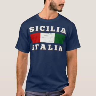 Typografi för den italienska regionen Sicilien T Shirt