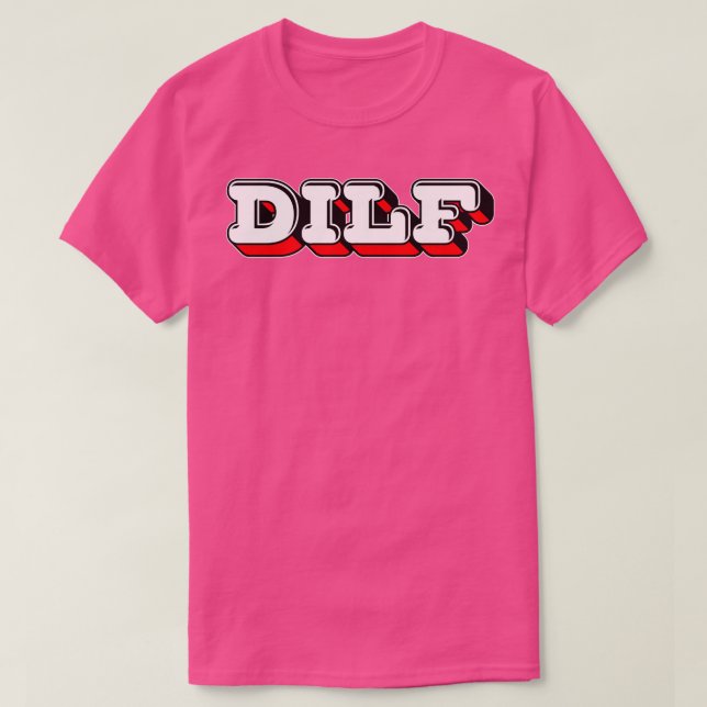 Typografi för DILF Retro Stil T Shirt (Design framsida)