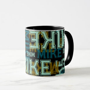 Typografi för ditt namn med modern upprepning mugg