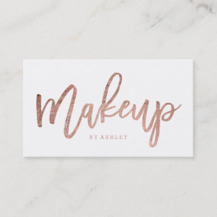 Typografi för elegant för Makeupkonstnär rosa Visitkort