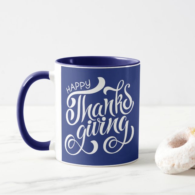 Typografi för elegantens Thanksgiving Mugg (Med munk)