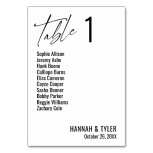 Typografi för enkel Elegant för contemporary Bordsnummer