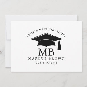 Typografi för enkel minimal Studentmössa Meddelande
