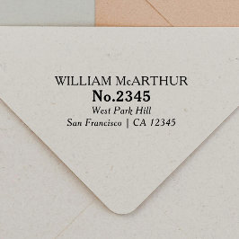 Typografi för enkel Vintage för returadress Självfärgande Stämpel