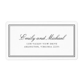 Typografi för enkel vit klassisk Elegant Fraktsedel