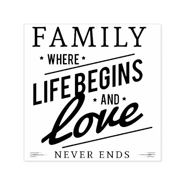 Typografi för familje-Pride, svartvitt och vit Vin Självfärgande Stämpel (Design)