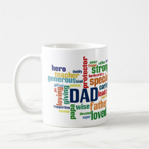 Typografi för fars dag för text för pappaordmol kaffemugg