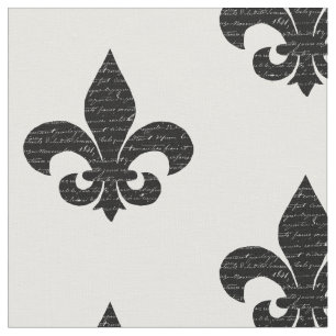 Typografi för Fleur de lys tygfransk Tyg