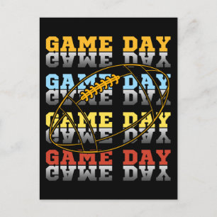 Typografi för Football-älskare på speldagen Vykort