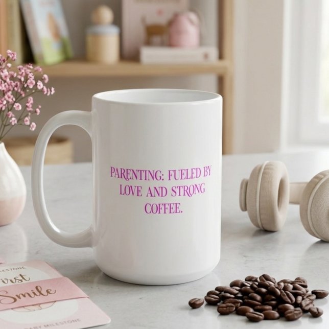 Typografi för föräldraskap kaffe kärlek kaffemugg (Skapare uppladdad)