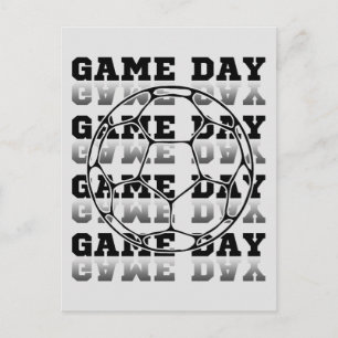 Typografi för fotbollsentusiast på matchdagen vykort