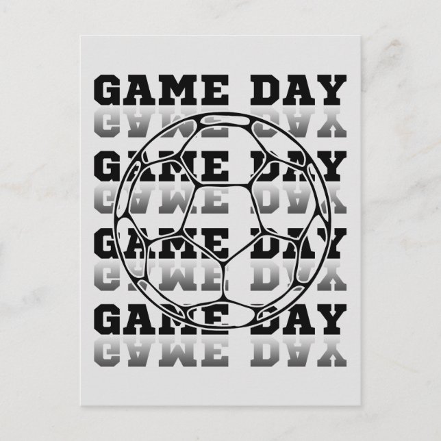 Typografi för fotbollsentusiast på matchdagen vykort (Framsida)
