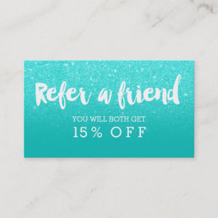 Typografi för glitter för aqua för faux för rabattkort