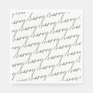 Typografi för God jul i chic Pappersservett