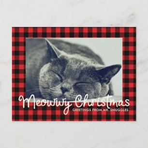 Typografi för God jul Roligt Foto Helg Vykort