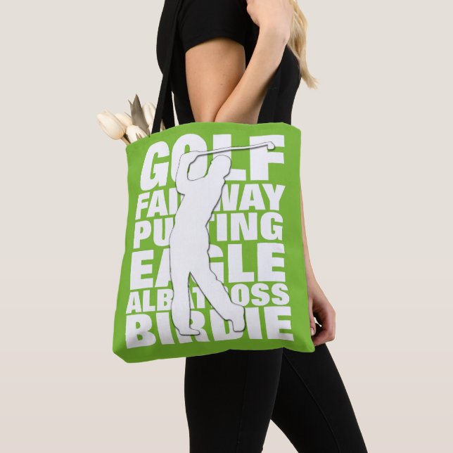 Typografi för golfareGolfterminologi Tygkasse (Närbild)