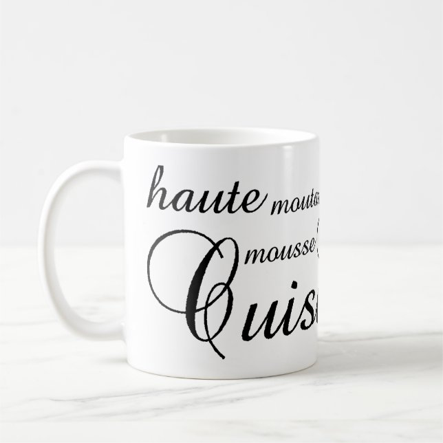 Typografi för Haute cuisine~ Kaffemugg (Vänster)