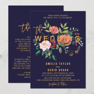 Typografi för höstBlommigt   Information om Back B Inbjudningar