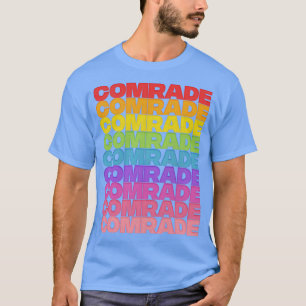 Typografi för kamrat Regbow Retro Stil T Shirt