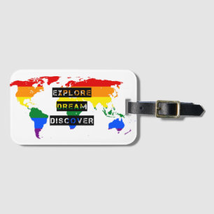 Typografi för LGBT-Pride-Flagga-matchning Bagagebricka