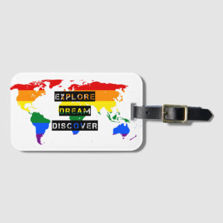 Typografi för LGBT-Pride-Flagga-matchning Bagagebricka