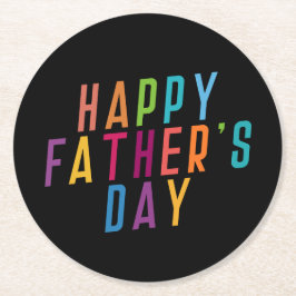 Typografi för Lycklig Fars dag | UNDERLÄGG Papper Rund