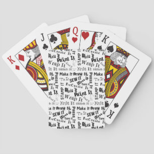 Typografi för Maker-hantverk vit Casinokort