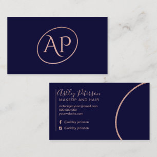 Typografi för makeup för hår för logotyp för visitkort