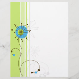 Typografi för modern enkel blomma Grönt