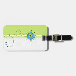 Typografi för modern enkel blomma Grönt Bagagebricka