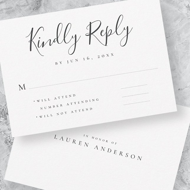 Typografi för modern enkel Elegant Chic OSA Kort (Skapare uppladdad)