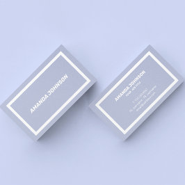 Typografi för modern ren pastellblå Avslappnad Visitkort