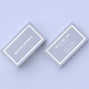 Typografi för modern ren pastellblå Avslappnad Visitkort