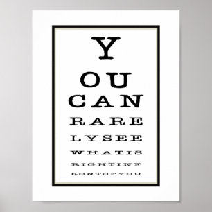 Typografi för Öga-testdiagram i Novelty Poster