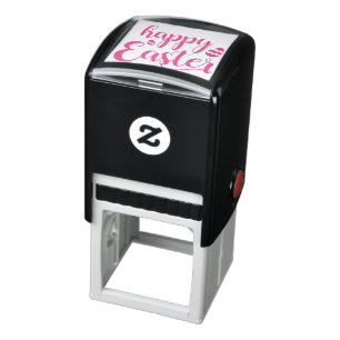Typografi för Påskägg med flera färgader i Glad på Självfärgande Stämpel